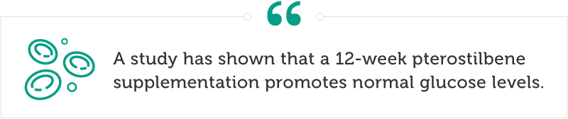 pterostilbene-glucose-statistic