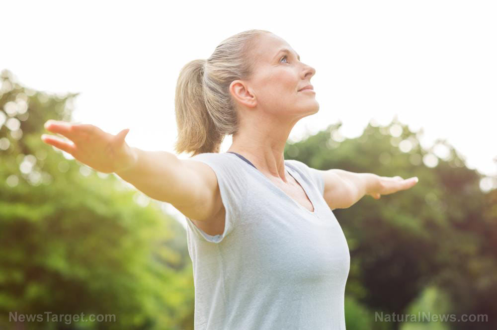 Breath-Yoga-Mature-Exercise-Healthy-Park-Stretch