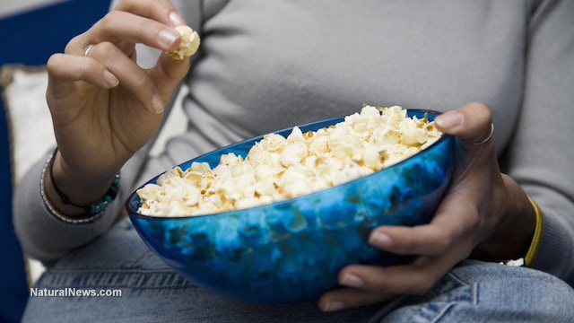 Microwave popcorn gives off a toxic, lung-damaging gas when cooked