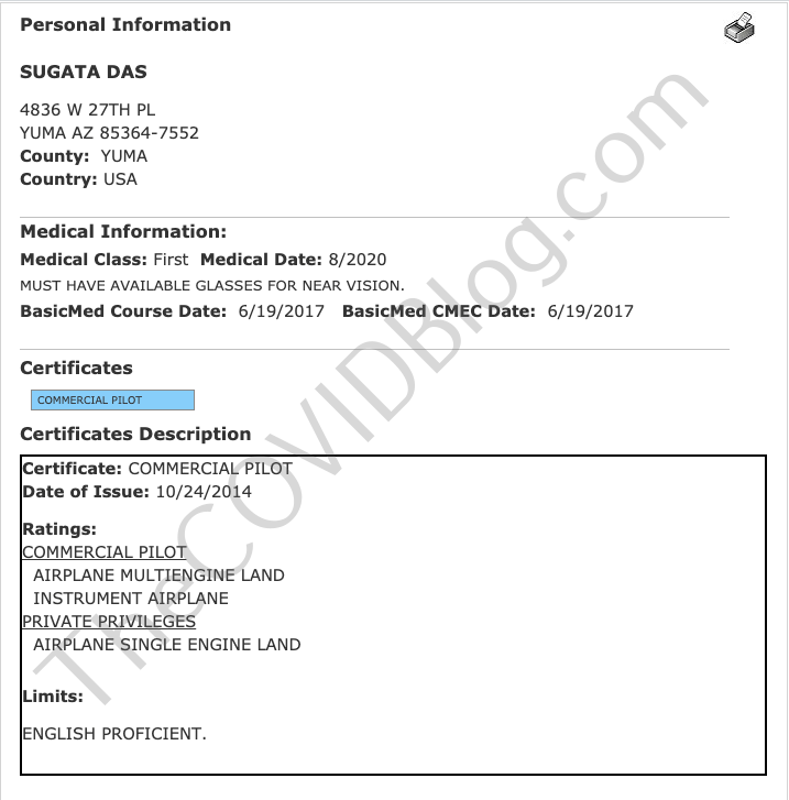 Sugata Das pilot-license