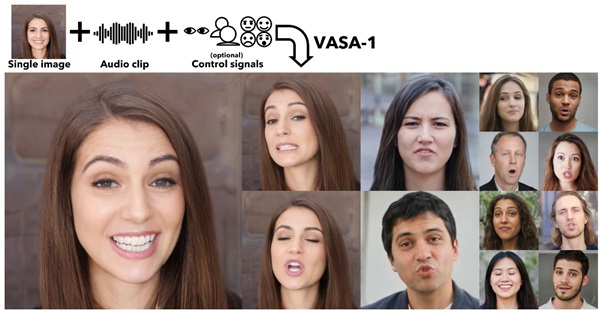 single image + audio clip + control signals = vasa-1