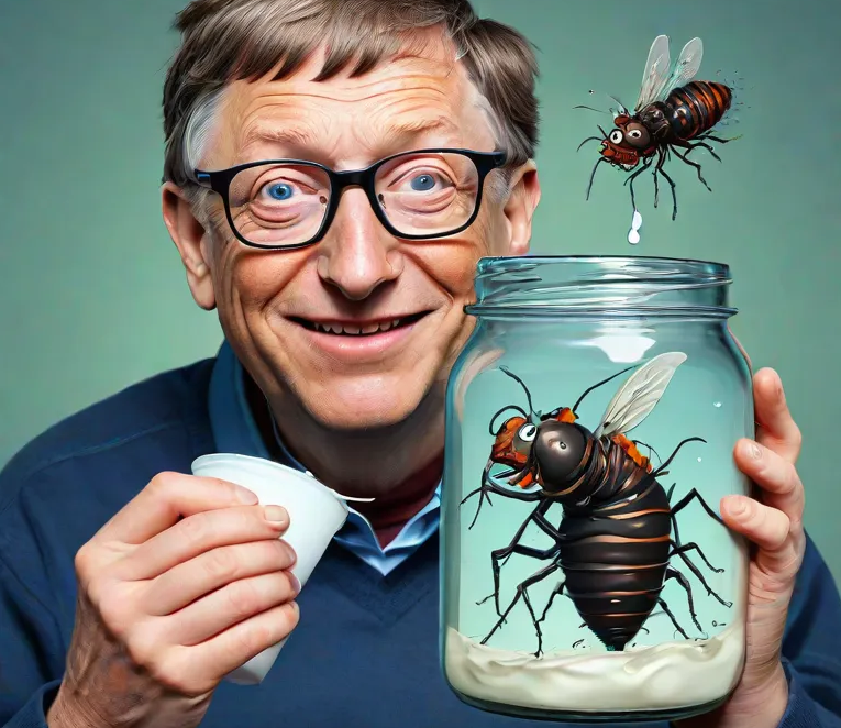 Bill Gates launches “maggot milk” to replace dairy products